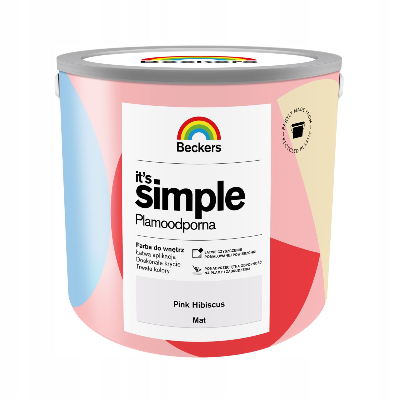 BECKERS IT`S SIMPLE PLAMOODPORNA FARBA DO ŚCIAN SUFITÓW PINK HIBISCUS 2.5L