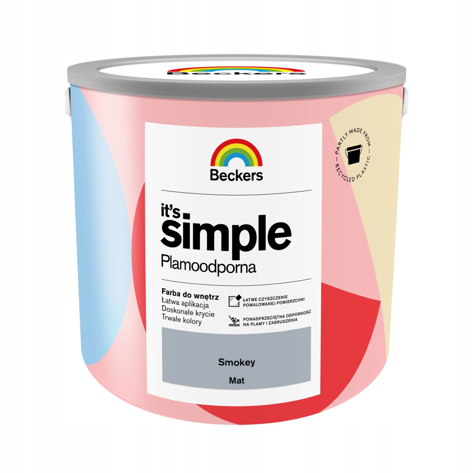 BECKERS IT`S SIMPLE PLAMOODPORNA FARBA DO ŚCIAN I SUFITÓW SMOKEY 2.5L