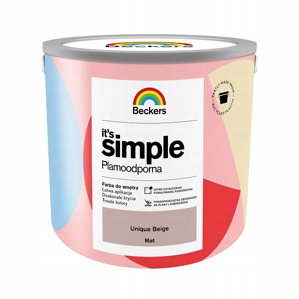 BECKERS IT`S SIMPLE PLAMOODPORNA FARBA DO ŚCIAN I SUFITÓW UNIQUE BEIGE 2.5L