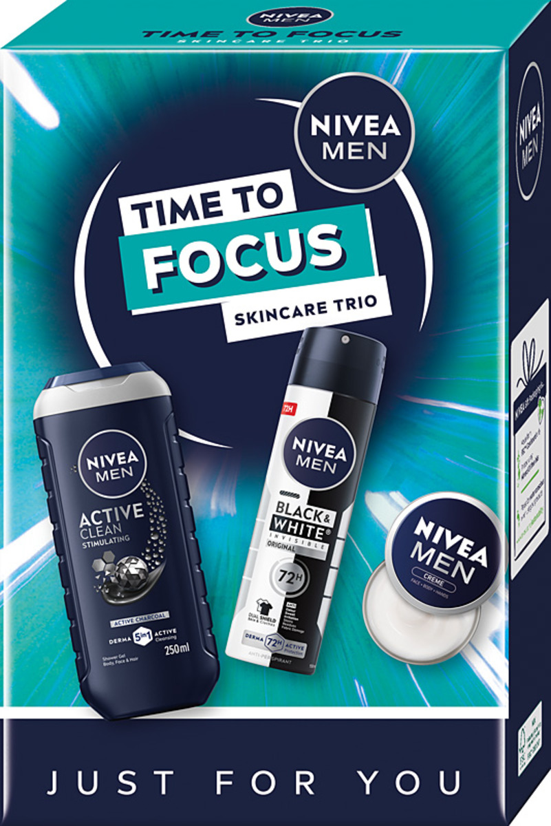 Nivea Men Zestaw Świąteczny Time Focus 2026 Żel Spray Krem Dla Niego 02182