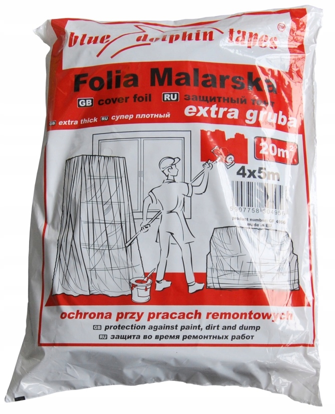 Blue Dolphin Folia malarska extra gruba 4x5 m 04956