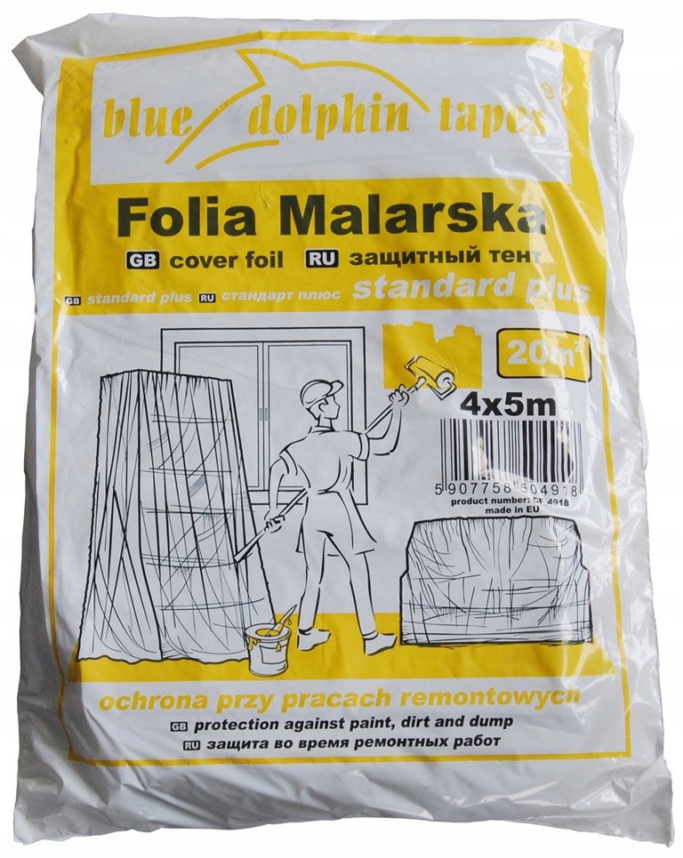 Blue Dolphin Folia malarska STANDARD PLUS 4x5 m 04918