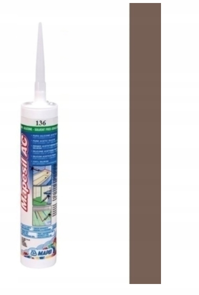 MAPEI Silikon Mapesil AC 136 BRUNATNY PYŁ 310ml