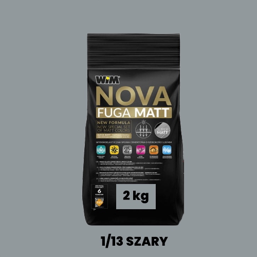 Wim fuga cementowa elastyczna 1/13 szary 2kg