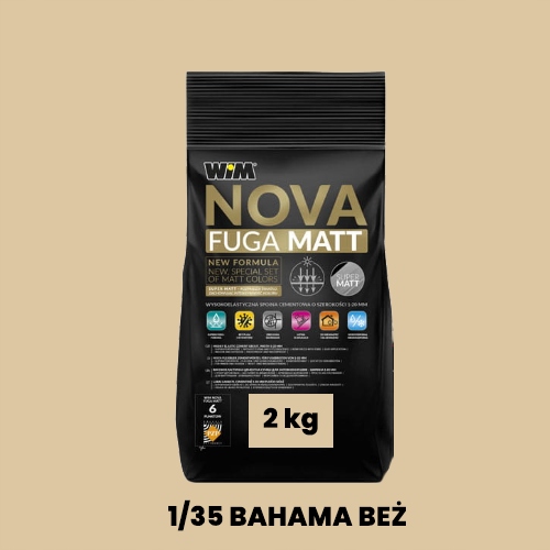 Wim fuga cementowa elastyczna 1/35 bahama beż 2kg