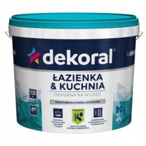 DEKORAL MALEINAK ŁAZIENKA KUCHNIA Farba śnieżnobiała 1L