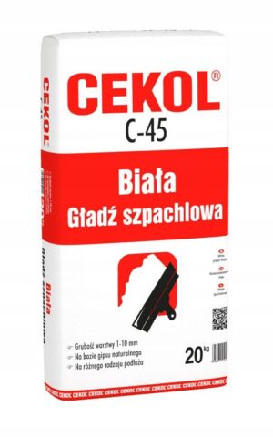 Cekol C-45 Biała gładź szpachlowa 5KG
