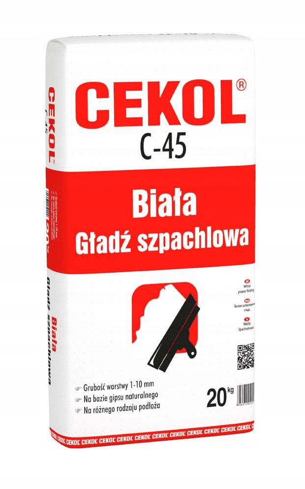 Cekol C-45 Biała gładź szpachlowa 5KG