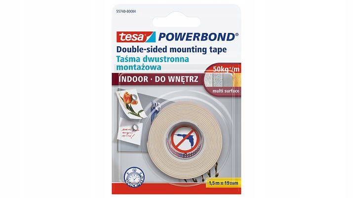 TESA 55740 TAŚMA DWUSTRONNA MONTAŻOWA do 5kg/10cm