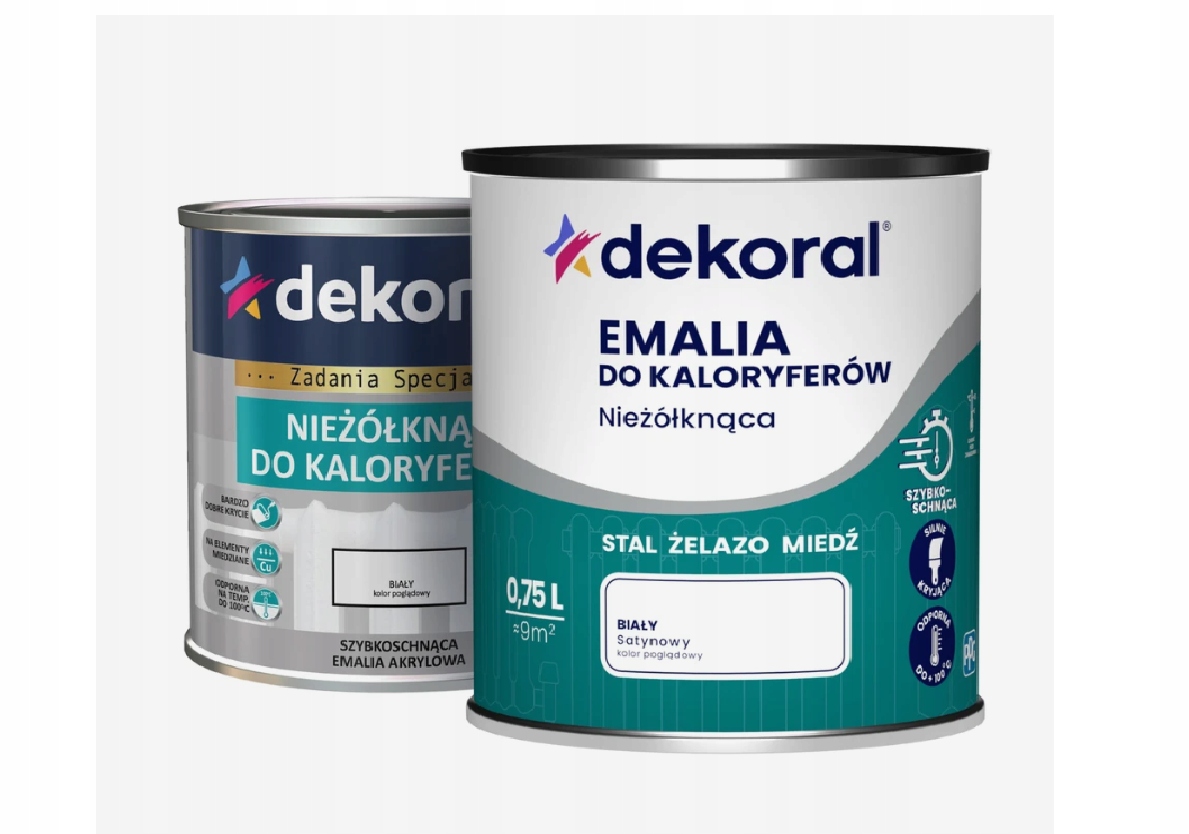 Dekoral emalia do kaloryferów biała 0,75 L