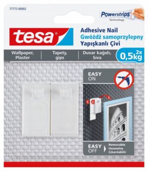 Gwóźdź samoprzylepny Tesa do tynku tapety 77772
